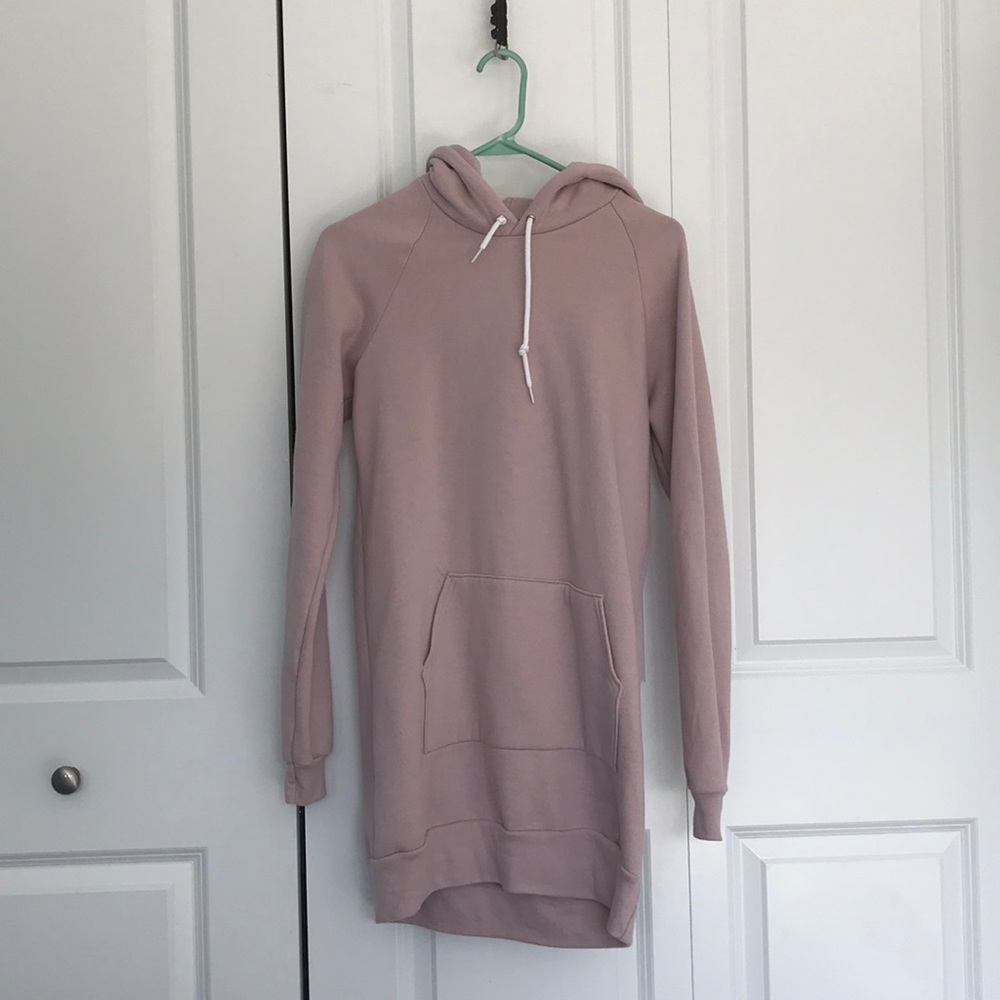 Pink American Apparel Hoodie Dress